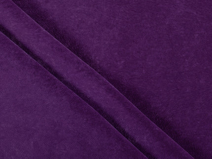 Magenta Colour Brushed Textured Velvet Flock Easy Clean Sofa, Chair and Curtain Fabric