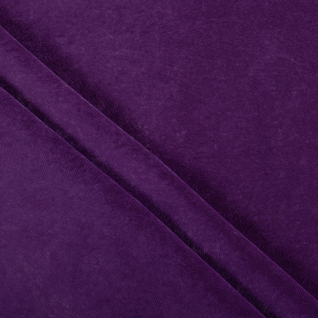 Magenta Colour Brushed Textured Velvet Flock Easy Clean Sofa, Chair and Curtain Fabric