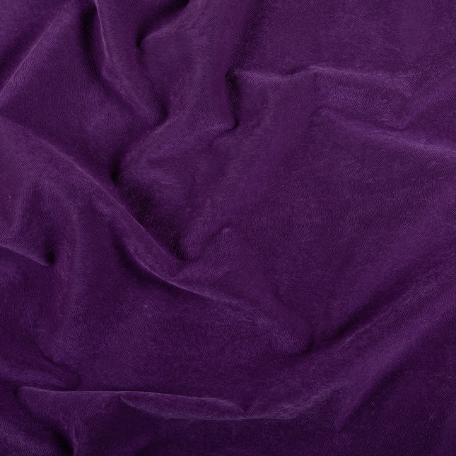 Magenta Colour Brushed Textured Velvet Flock Easy Clean Sofa, Chair and Curtain Fabric
