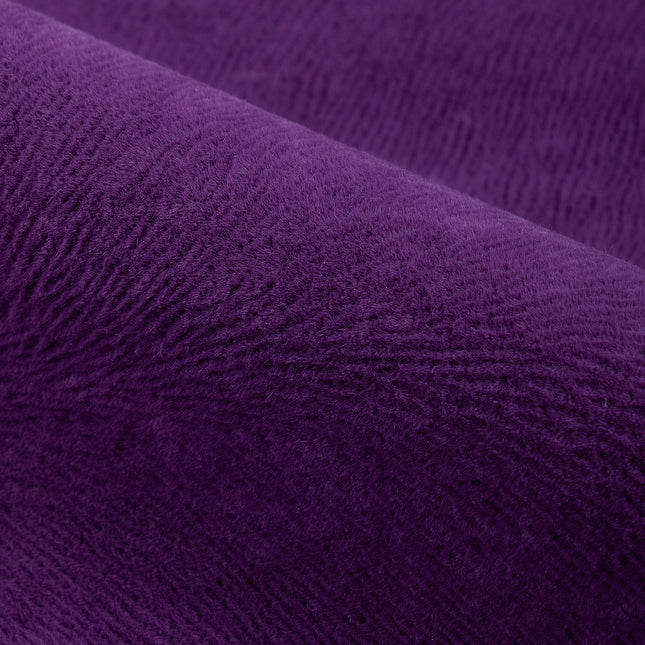 Magenta Colour Brushed Textured Velvet Flock Easy Clean Sofa, Chair and Curtain Fabric