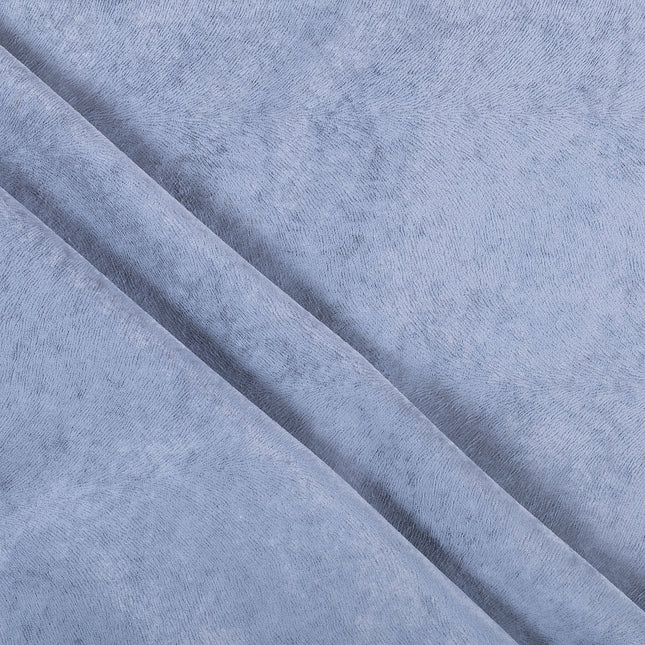Silver Grey Colour Brushed Textured Velvet Flock Easy Clean Sofa, Chair and Curtain Fabric
