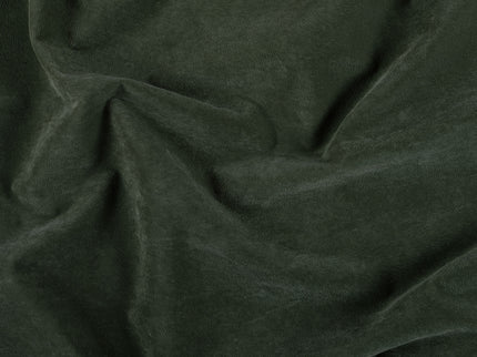Dark Olive Green Colour Brushed Textured Velvet Flock Easy Clean Sofa, Chair and Curtain Fabric