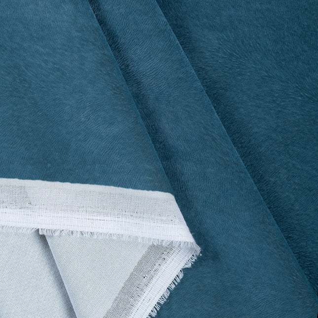 Teal Green Colour Brushed Textured Velvet Flock Easy Clean Sofa, Chair and Curtain Fabric
