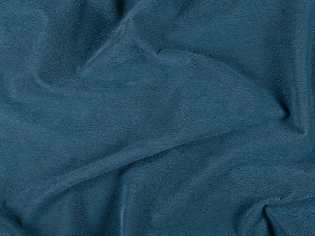Teal Green Colour Brushed Textured Velvet Flock Easy Clean Sofa, Chair and Curtain Fabric