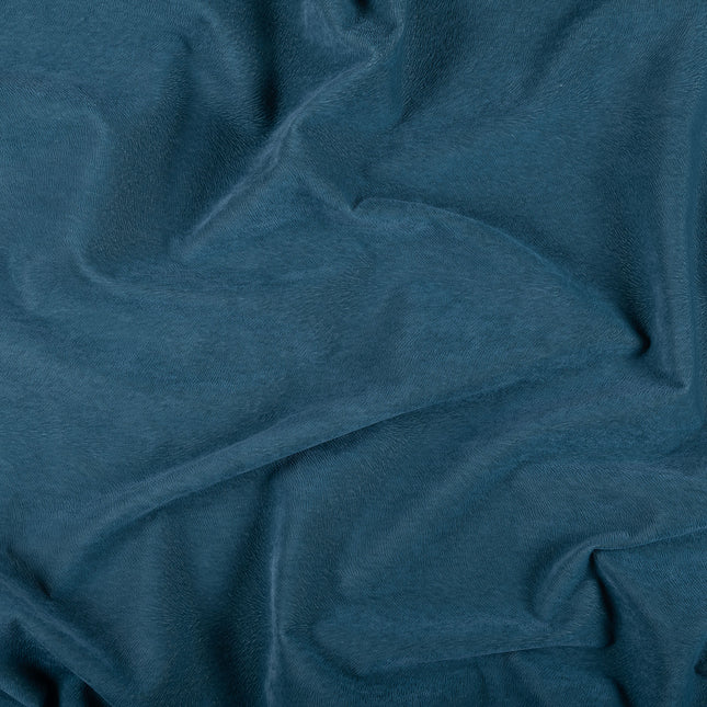 Teal Green Colour Brushed Textured Velvet Flock Easy Clean Sofa, Chair and Curtain Fabric
