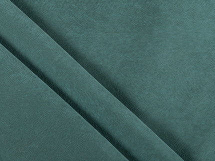 Leafy Green Colour Brushed Textured Velvet Flock Easy Clean Sofa, Chair and Curtain Fabric