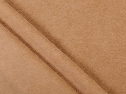 Peach Colour Brushed Textured Velvet Flock Easy Clean Sofa, Chair and Curtain Fabric