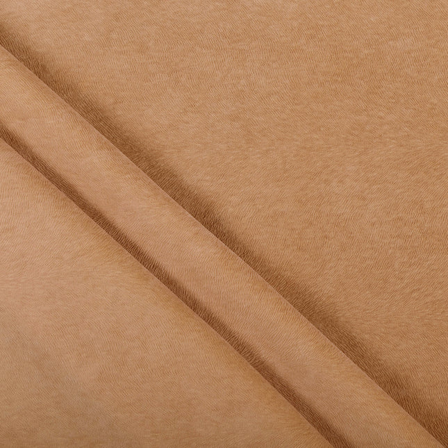 Peach Colour Brushed Textured Velvet Flock Easy Clean Sofa, Chair and Curtain Fabric