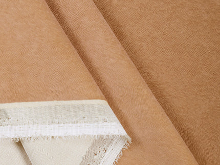 Peach Colour Brushed Textured Velvet Flock Easy Clean Sofa, Chair and Curtain Fabric