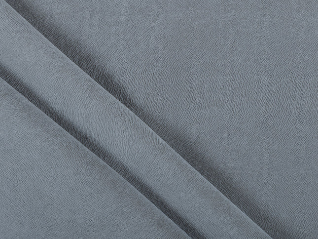 Cement Grey Colour Brushed Textured Velvet Flock Easy Clean Sofa, Chair and Curtain Fabric