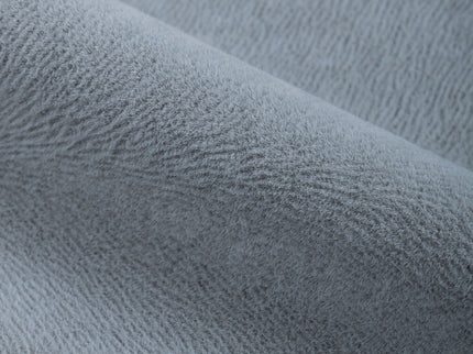 Cement Grey Colour Brushed Textured Velvet Flock Easy Clean Sofa, Chair and Curtain Fabric