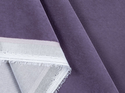 Lavender Purple Colour Brushed Textured Velvet Flock Easy Clean Sofa, Chair and Curtain Fabric