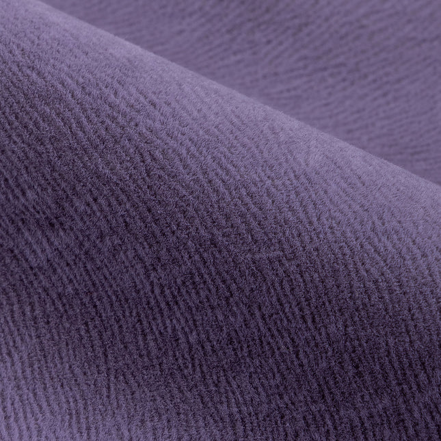 Lavender Purple Colour Brushed Textured Velvet Flock Easy Clean Sofa, Chair and Curtain Fabric