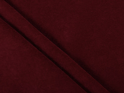 Burgundy Red Colour Brushed Textured Velvet Flock Easy Clean Sofa, Chair and Curtain Fabric