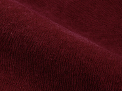 Burgundy Red Colour Brushed Textured Velvet Flock Easy Clean Sofa, Chair and Curtain Fabric
