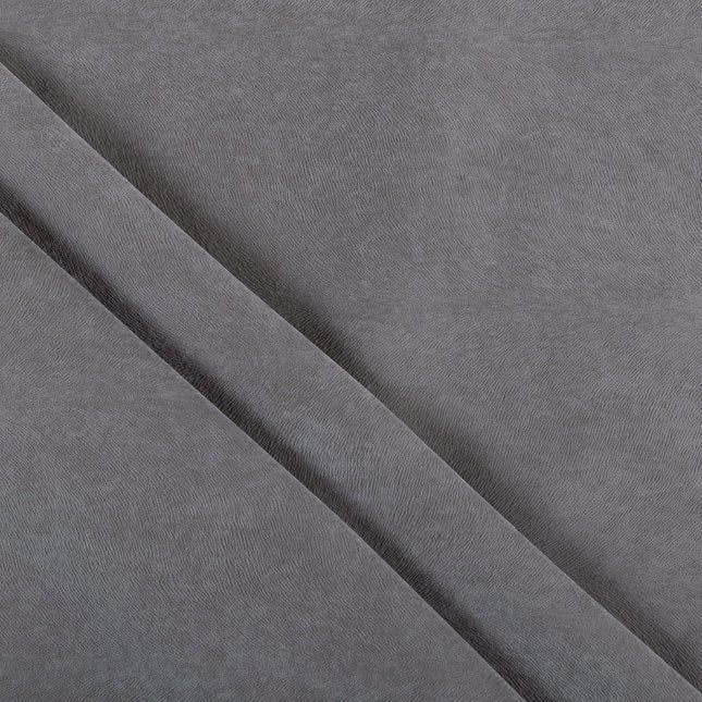 Olive Grey Colour Brushed Textured Velvet Flock Easy Clean Sofa, Chair and Curtain Fabric