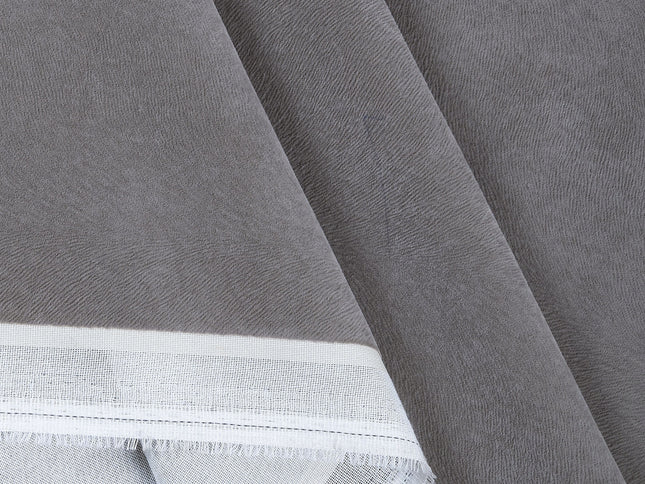Olive Grey Colour Brushed Textured Velvet Flock Easy Clean Sofa, Chair and Curtain Fabric