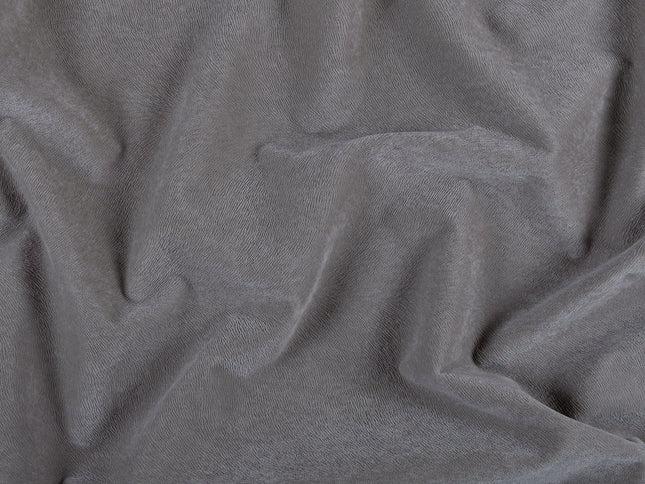 Olive Grey Colour Brushed Textured Velvet Flock Easy Clean Sofa, Chair and Curtain Fabric