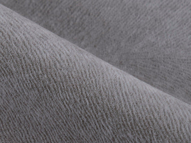 Olive Grey Colour Brushed Textured Velvet Flock Easy Clean Sofa, Chair and Curtain Fabric