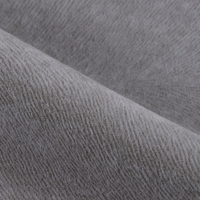 Olive Grey Colour Brushed Textured Velvet Flock Easy Clean Sofa, Chair and Curtain Fabric