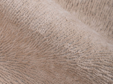 Light Brown Colour Brushed Textured Velvet Flock Easy Clean Sofa, Chair and Curtain Fabric