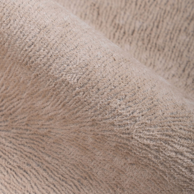 Light Brown Colour Brushed Textured Velvet Flock Easy Clean Sofa, Chair and Curtain Fabric