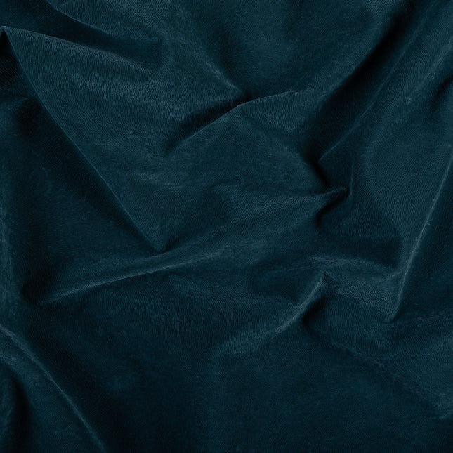 Dark Emerald Green Colour Brushed Textured Velvet Flock Easy Clean Sofa, Chair and Curtain Fabric