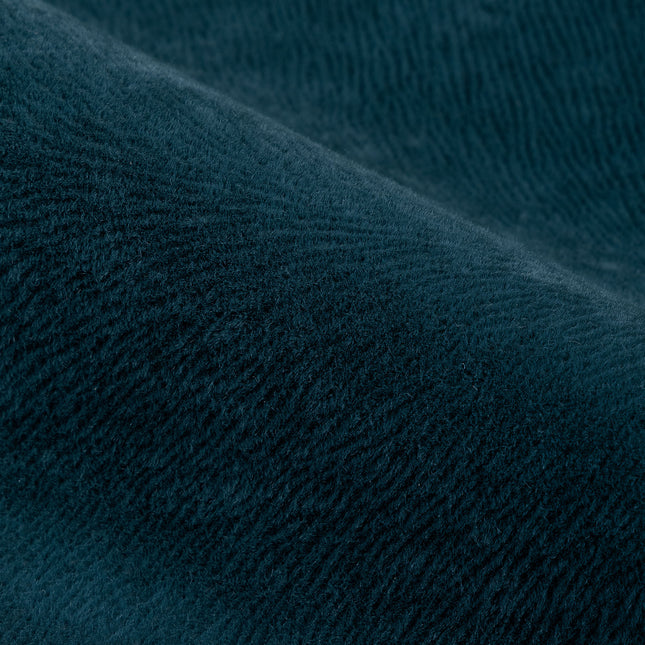 Dark Emerald Green Colour Brushed Textured Velvet Flock Easy Clean Sofa, Chair and Curtain Fabric