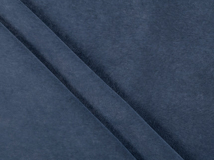 Dark Greyish Blue Colour Brushed Textured Velvet Flock Easy Clean Sofa, Chair and Curtain Fabric
