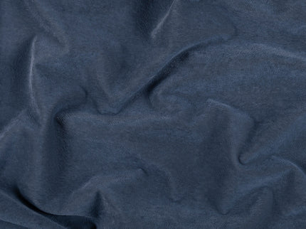 Dark Greyish Blue Colour Brushed Textured Velvet Flock Easy Clean Sofa, Chair and Curtain Fabric