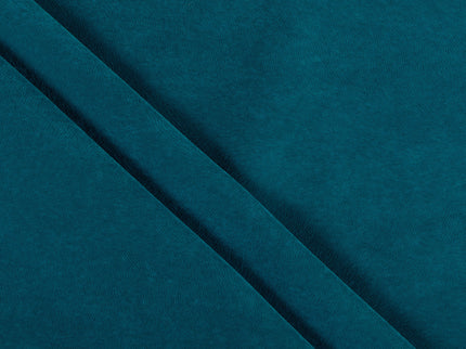 Turquoise Colour Brushed Textured Velvet Flock Easy Clean Sofa, Chair and Curtain Fabric