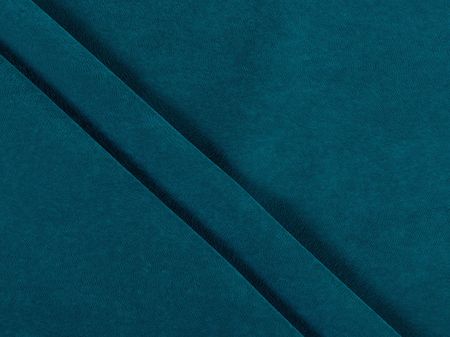 Turquoise Colour Brushed Textured Velvet Flock Easy Clean Sofa, Chair and Curtain Fabric