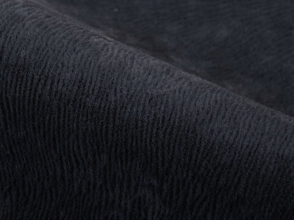 Dark Charcoal Grey Colour Brushed Textured Velvet Flock Easy Clean Sofa, Chair and Curtain Fabric