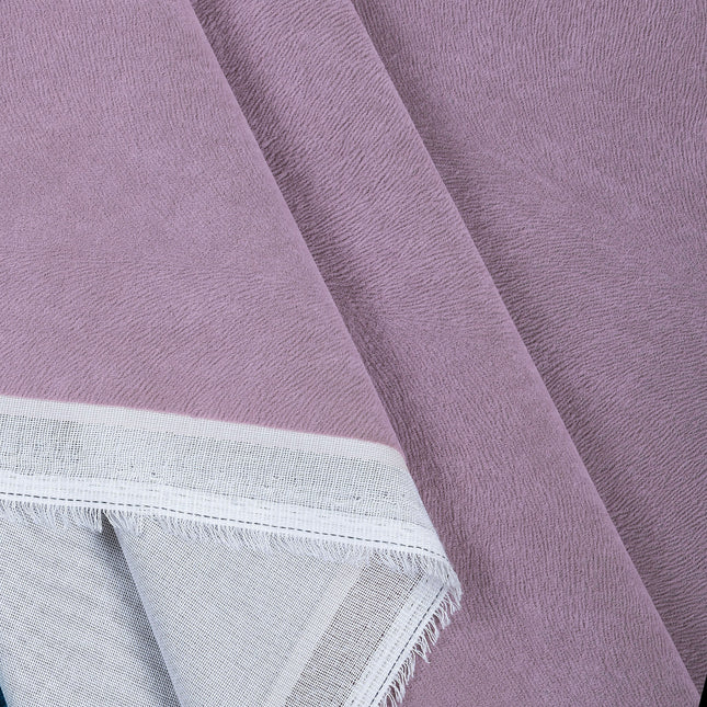 Light Pink Colour Brushed Textured Velvet Flock Easy Clean Sofa, Chair and Curtain Fabric