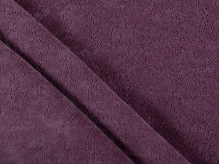 Dark Mauve Colour Textured Velvet Flock Easy Clean Sofa and Chair Fabric