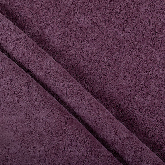 Dark Mauve Colour Textured Velvet Flock Easy Clean Sofa and Chair Fabric