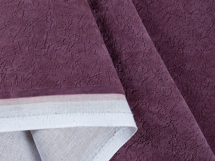 Dark Mauve Colour Textured Velvet Flock Easy Clean Sofa and Chair Fabric