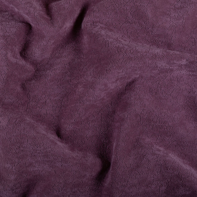 Dark Mauve Colour Textured Velvet Flock Easy Clean Sofa and Chair Fabric