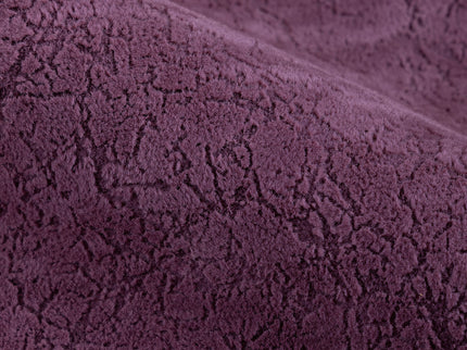 Dark Mauve Colour Textured Velvet Flock Easy Clean Sofa and Chair Fabric