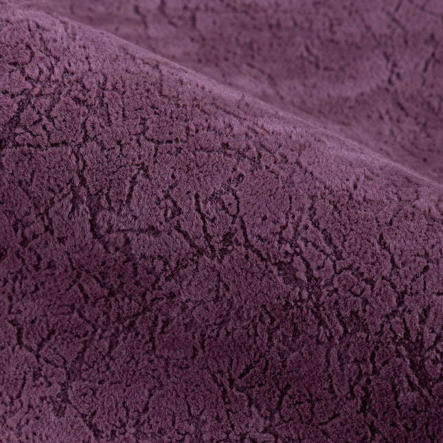 Dark Mauve Colour Textured Velvet Flock Easy Clean Sofa and Chair Fabric