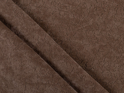 Chocolate Brown Colour Textured Velvet Flock Easy Clean Sofa and Chair Fabric