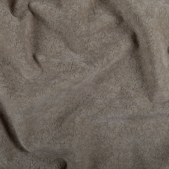 Light Olive Beige Colour Textured Velvet Flock Easy Clean Sofa and Chair Fabric