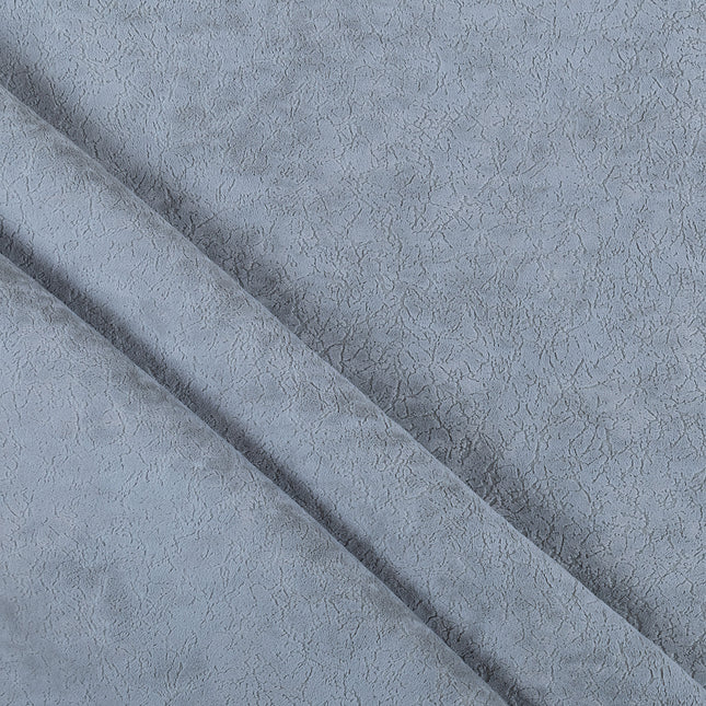 Cement Grey Colour Textured Velvet Flock Easy Clean Sofa and Chair Fabric