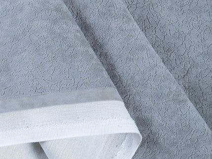 Cement Grey Colour Textured Velvet Flock Easy Clean Sofa and Chair Fabric