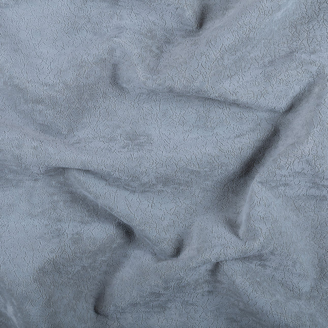 Cement Grey Colour Textured Velvet Flock Easy Clean Sofa and Chair Fabric