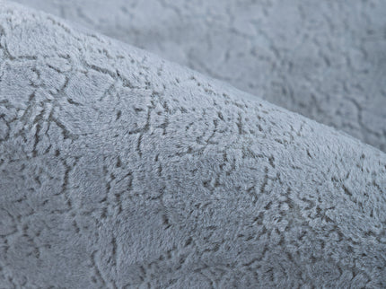Cement Grey Colour Textured Velvet Flock Easy Clean Sofa and Chair Fabric
