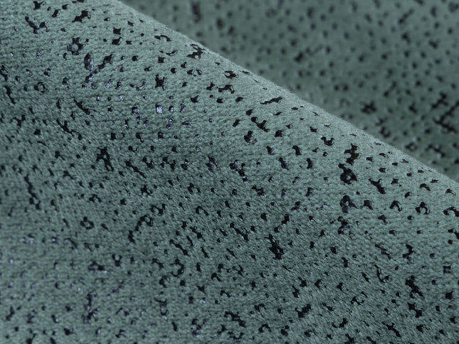 Olive Green Colour Textured Suede Sofa, Chair and Curtain Fabric
