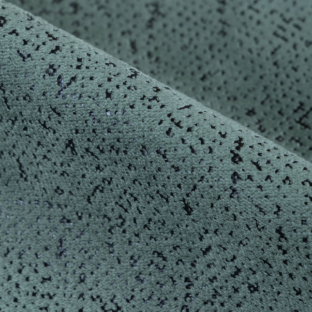 Olive Green Textured Suede Readymade Curtain