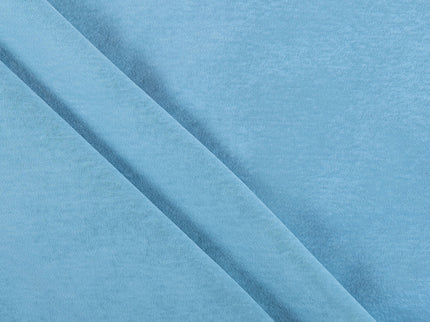 Medium Blue Colour Plain Velvet Flock Easy Clean Sofa, Chair and Curtain Fabric