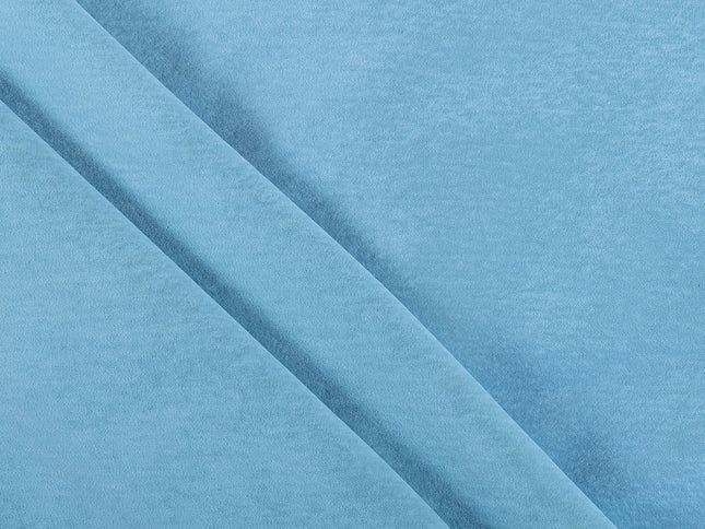 Medium Blue Colour Plain Velvet Flock Easy Clean Sofa, Chair and Curtain Fabric